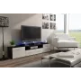 Cama TV stovas EVORA 200 wenge/baltas blizgus
