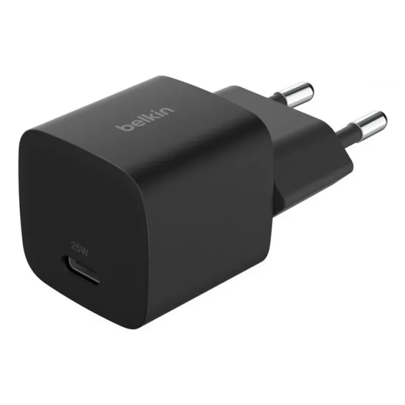 USB-C įkroviklis Belkin BOOSTCHARGE 25W Power Delivery Black – greitas sieninis adapteris su USB-C PD 25W