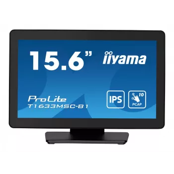 Monitorius iiyama ProLite T1633MSC-B1 39,6 cm (15,6 colių) 1920 x 1080 pikselių Full HD LCD jutiklinis juodas