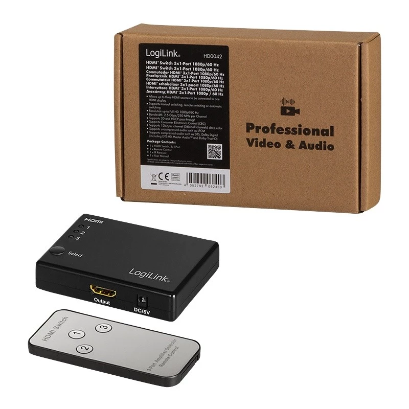 HDMI jungiklis LogiLink HD0042