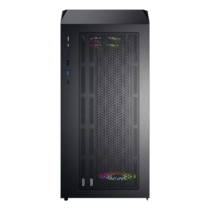Montech X5M (B) juodas Micro Tower kompiuterio korpusas – Micro-ATX/Mini-ITX, 3x120mm priekyje, 1x120mm gale, palaiko ATX maitinimo šaltinį, 2x3,5 colio + 4x2,5 colio diskų vietos