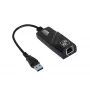 Akyga AK-AD-31 USB 3.0 – Gigabit Ethernet tinklo adapteris, RJ45, 15 cm laidas, juodas