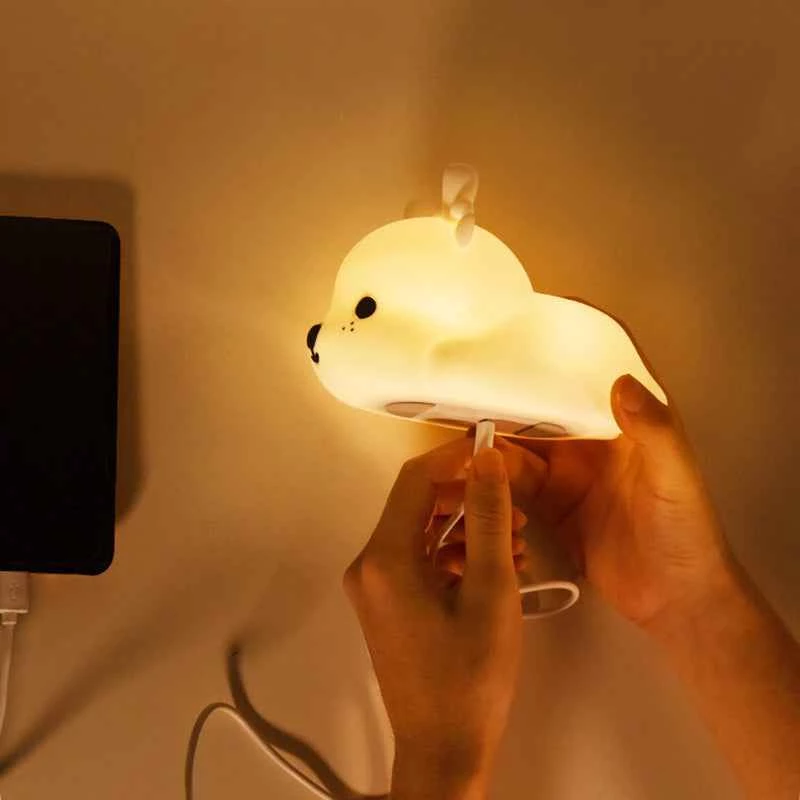 Nakties šviesa Tellur TLL441161 Baby Deer LED švelnus švytėjimas, kompaktiška naktinė lemputė