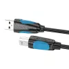 USB 2.0 A–USB-B laidas Vention VAS-A16-B500, 5 m, juodas, vyriški–vyriški, 480 Mbps