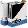 Fellowes archyvinis žurnalų dėklas R-Kive PRIMA, balta-mėlyna, pagamintas iš 100% perdirbto kartono, 100% perdirbamas (0026301)