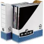 Fellowes archyvinis žurnalų dėklas R-Kive PRIMA, balta-mėlyna, pagamintas iš 100% perdirbto kartono, 100% perdirbamas (0026301)