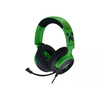 Laidinis žaidimų ausinių komplektas Razer Kraken V4 X — viršausinės, 20–20000 Hz, 1,8 m laidas, 310 g, juoda/žalia