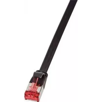 Logilink SlimLine jungiamasis kabelis - RJ-45 (kištukas) į RJ-45 (kištukas) - 20 m - U/FTP, PiMF - CAT 6a - liejiniai, be užkabos, plokščias - juodas (CF2113S)