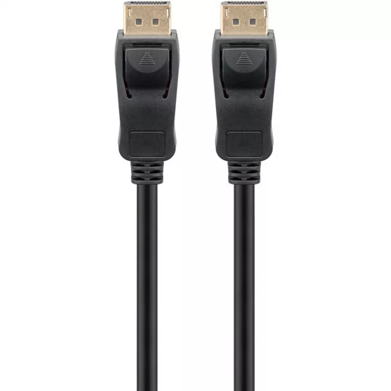 Essential Cable DisplayPort kištukas > DisplayPort kištukas, 8K / 120Hz (juoda, 1 metras, 40 Gbit/s, DisplayPort 2.0 / 2.1)