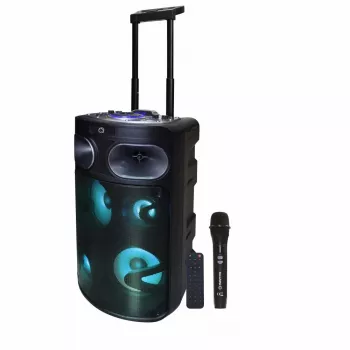 Nešiojamas Bluetooth karaoke garsiakalbis MANTA SPK0803B140 140W, su baterija, MIC/USB/microSD, FM, ekvalaizeriu, ratukais