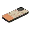 Apsauginis dėklas Man and Wood iPhone 12 mini – rožinė gėlė ant juodo