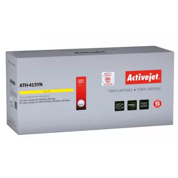 Activejet ATH-415YN Toner (alternatyva HP 415A W2032A; Supreme; 2100 puslapių; geltona) su mikroschema