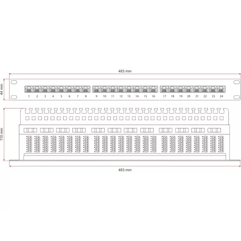 Alantec PK013 - Gigabit Ethernet - RJ-45 - Cat5e - U/UTP (UTP) - 22/26 - Juoda (PK013)