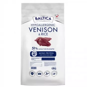 BALTICA Nutraceutic Hypoalerginis šunų ėdalas mažoms veislėms su elniena ir ryžiais - sausas ėdalas - 12kg