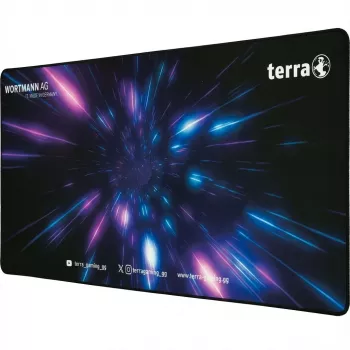Wortmann TERRA pelėdė XXL PURE Gaming juoda/violetinė su juodu krašto susiuvimu, 900 x 400 x 3 mm