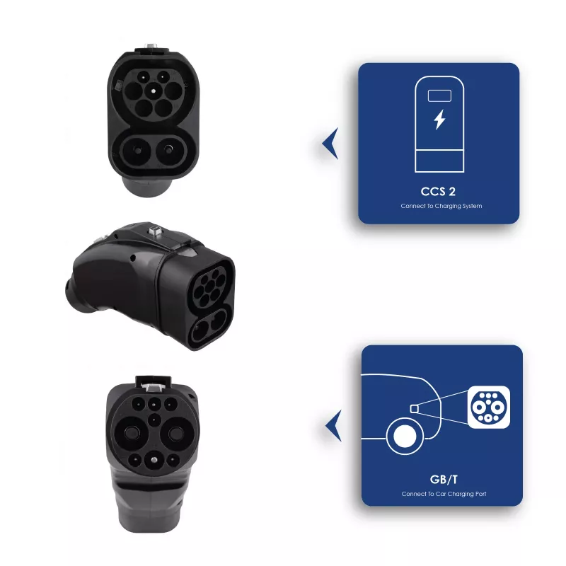 Akyga AK-SC-E20 CCS2 į GB/T DC įkrovimo adapteris 1000V 250A juodas