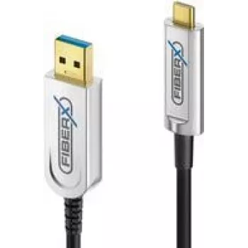 PureLink FiberX FX-I630-010 USB 3.1 Gen 2 hibridinis šviesolaidinis kabelis, USB-A į USB-C, 10 Gbps, 10 m, juodos spalvos