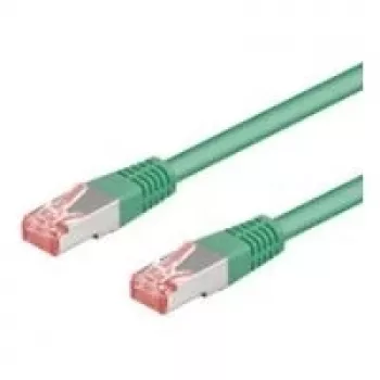 Wentronic Goobay CAT 6 jungiamasis laidas, S/FTP (PiMF), žalias, 1 m - LSZH halogenų neturintis, varinis (68289)