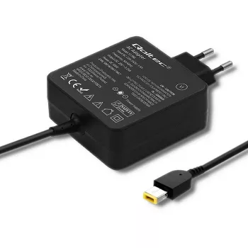 Maitinimo adapteris QOLTEC 51766 65W AC-DC 20V 3,25A, skirtas IBM/Lenovo, juodas, 1,75 m laidas