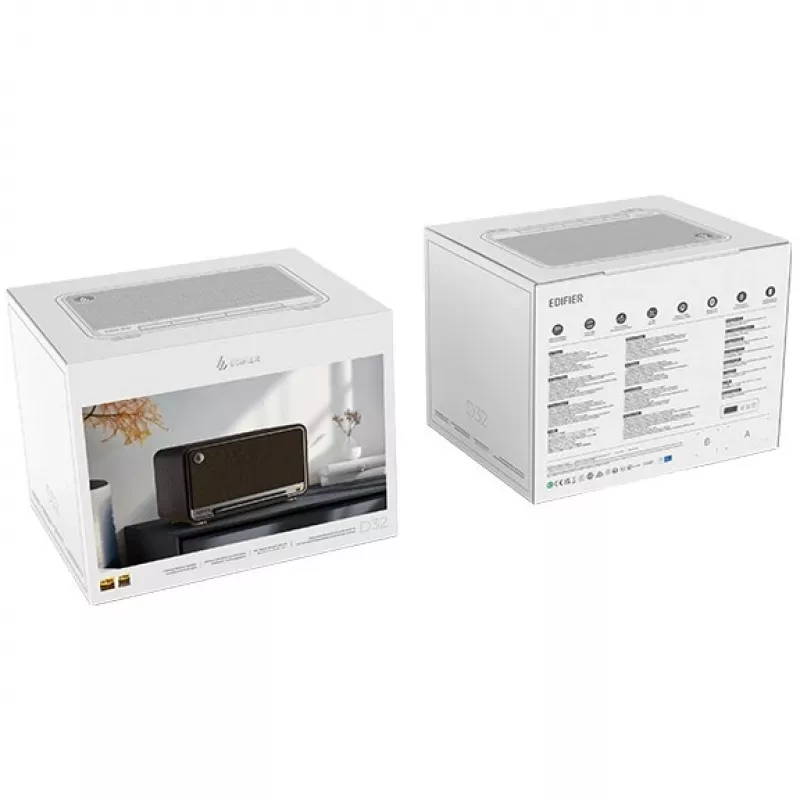 Edifier D32 belaidis stalinis garsiakalbis, 60 W, Bluetooth, Black Walnut
