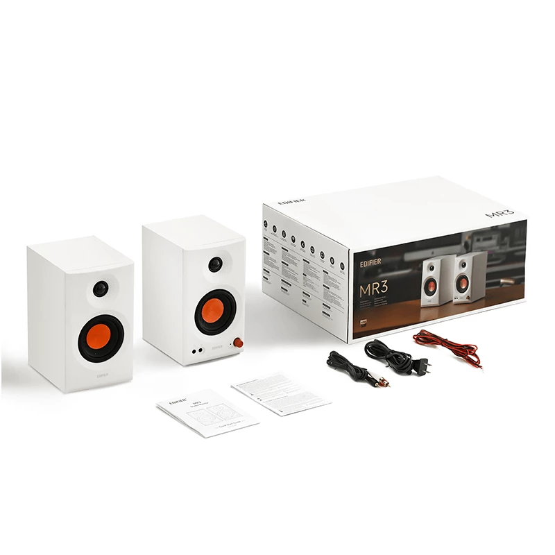 Edifier MR3 aktyvūs monitoriniai garsiakalbiai, 18W x 2, Bluetooth, balti