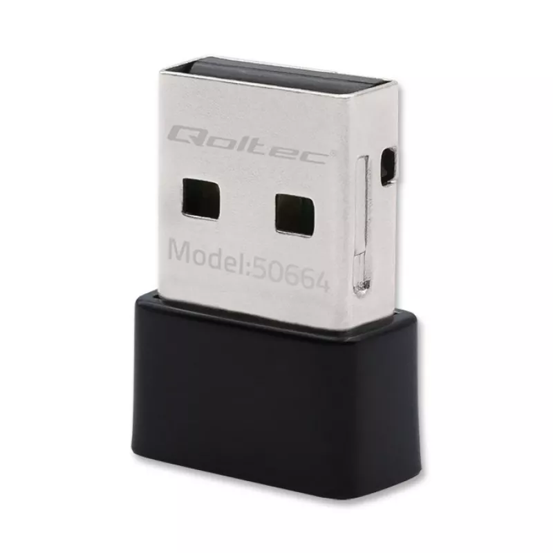 QOLTEC Ultra-Fast Wireless Mini USB Adapter Wi-Fi – belaidis USB adapteris