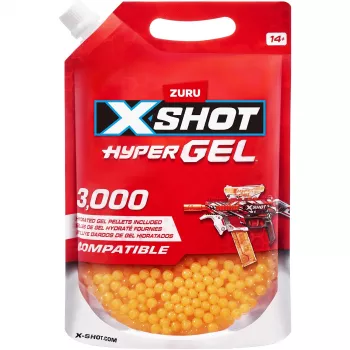XShot HYPER GEL 36810-EN71 papildymo rutuliukai, 3000 vnt.