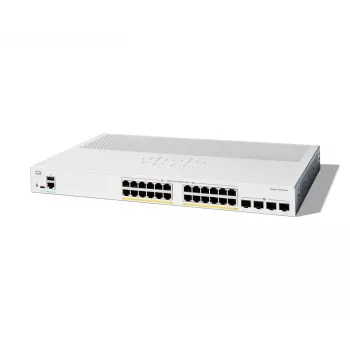 Cisco Catalyst 1200-24P-4X išmanusis jungiklis, 24 prievadai GE, PoE, 4x10GE SFP+, ribota viso gyvenimo apsauga (C1200-24P-4X)