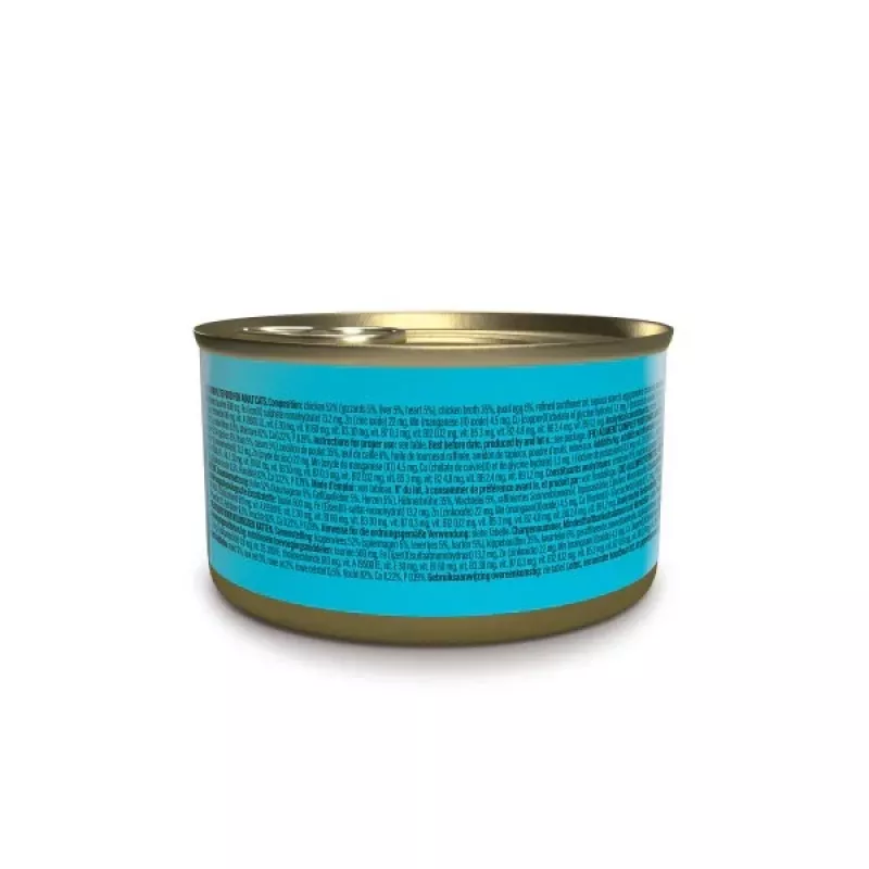 Šlapias kačių ėdalas Agras Pet Foods Schesir after Dark Complete Brühe 80 g – vištiena, be glitimo, suaugusioms katėms