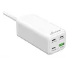 MediaRange MRMA124 greitasis kroviklis 100W, 3x USB-C, 100–240V, 1,5 m laidas, baltas