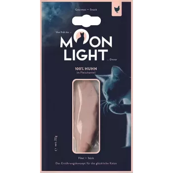 Šlapias kačių skanėstas MOONLIGHT Dinner Vištienos Filė 22 g pakelis, suaugusioms, hipoalerginis, 65% drėgmės, 23,5% baltymų
