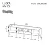Cama LUCCA 4D TV spintelė 200x40x59 juodas