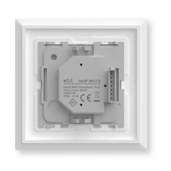 Homematic IP 161458A0 skaitmeninis sieninis termostatas su stikliniu priekiu, baltas, 230 V, IP20
