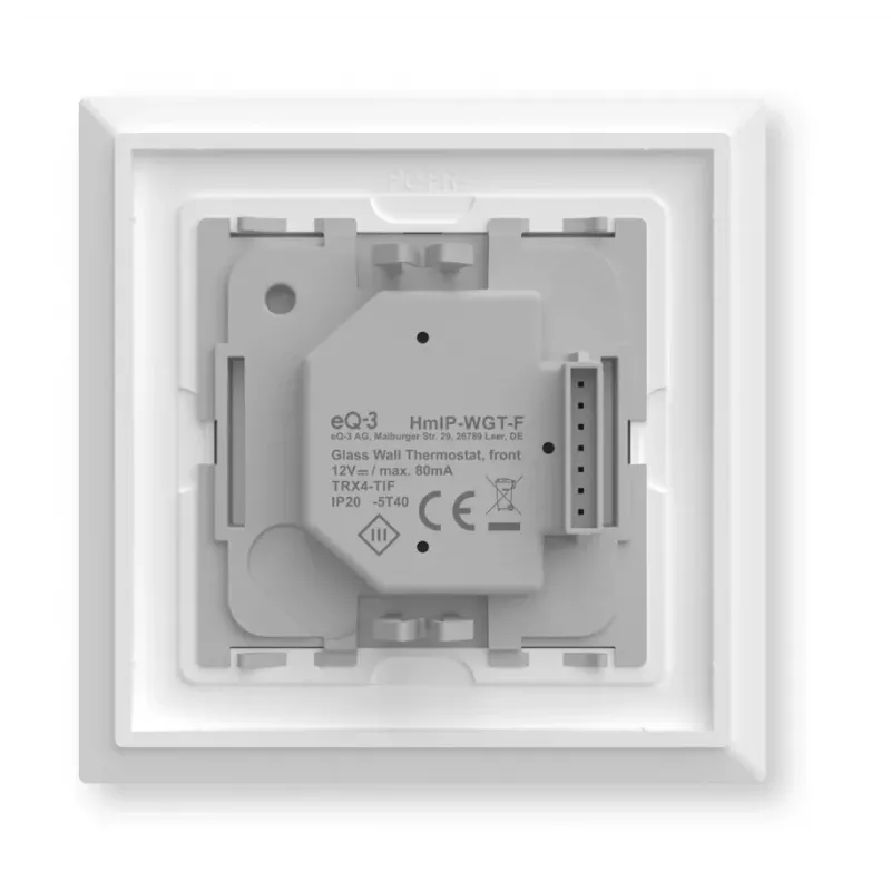 Homematic IP 161458A0 skaitmeninis sieninis termostatas su stikliniu priekiu, baltas, 230 V, IP20
