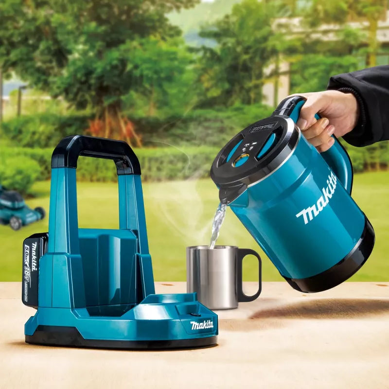 Belaidis elektrinis virdulys MAKITA DKT360Z, 36V (2x 18V), mėlynai juodas, be akumuliatorių ir įkroviklio, 0,8 l