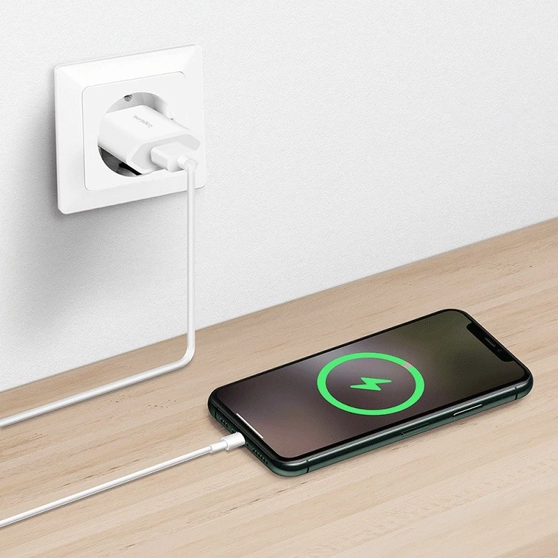 Sieninis USB-A adapteris, 5W, 5V/1A, 1xUSB-A, baltas