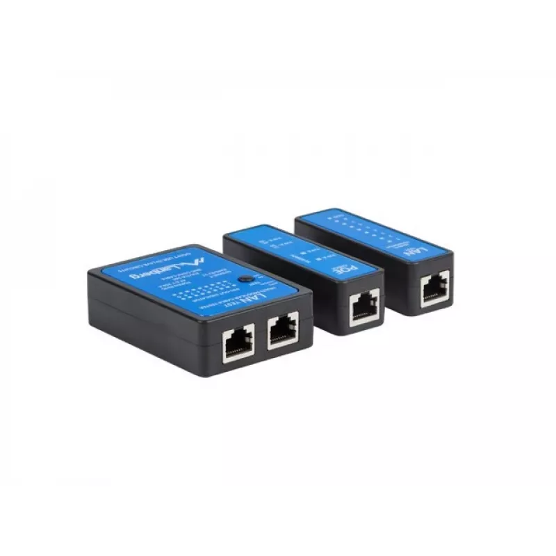 Tinklo kabelių testeris Lanberg NT-0404 PoE testeris juodas mėlynas
