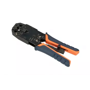 Extralink RJ45 užspaudimo įrankis 4P+6P+8P su reketu, 1 vnt.