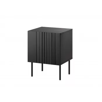 Naktiniai staliukai 2 vnt Cama Meble ISLA 44,5×40×59 cm juoda matinė MDF/medžio drožlių plokštė