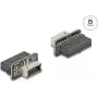 DeLOCK 67238 lyties keitiklis 20 kontaktų USB USB Type-E Juodas Nerūdijantis plienas