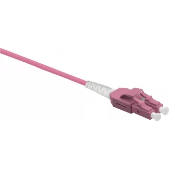 Šviesolaidinis jungiamasis kabelis Helos LWL Patch Cable Uniboot LC/LC Duplex 50/125µm OM4 0,50m Juodas