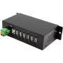 EXSYS EX-1596HMVS 6 prievadų USB 2.0 metalinis HUB su 15KV ESD apsauga (Din-Rail)
