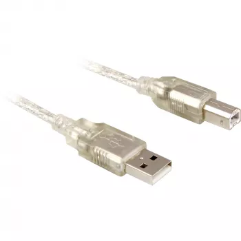 USB laidas DeLOCK 0,5 m A-B pilka 82057