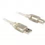USB laidas DeLOCK 0,5 m A-B pilka 82057