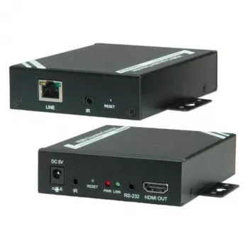 HDMI prailgintuvas per TP, Cat.5-6, kaskaduojamas, 100m, 1920 × 1080 pikselių, 28 × 115 × 91 mm