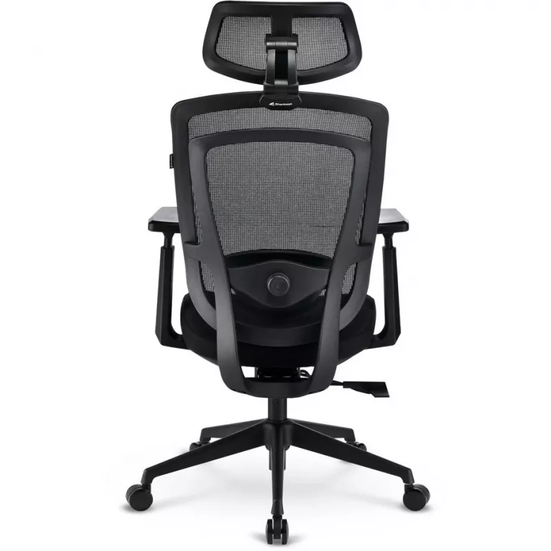 Biuro kėdė Sharkoon OfficePal C20, paminkštinta sėdynė, tinklinis atlošas, juoda