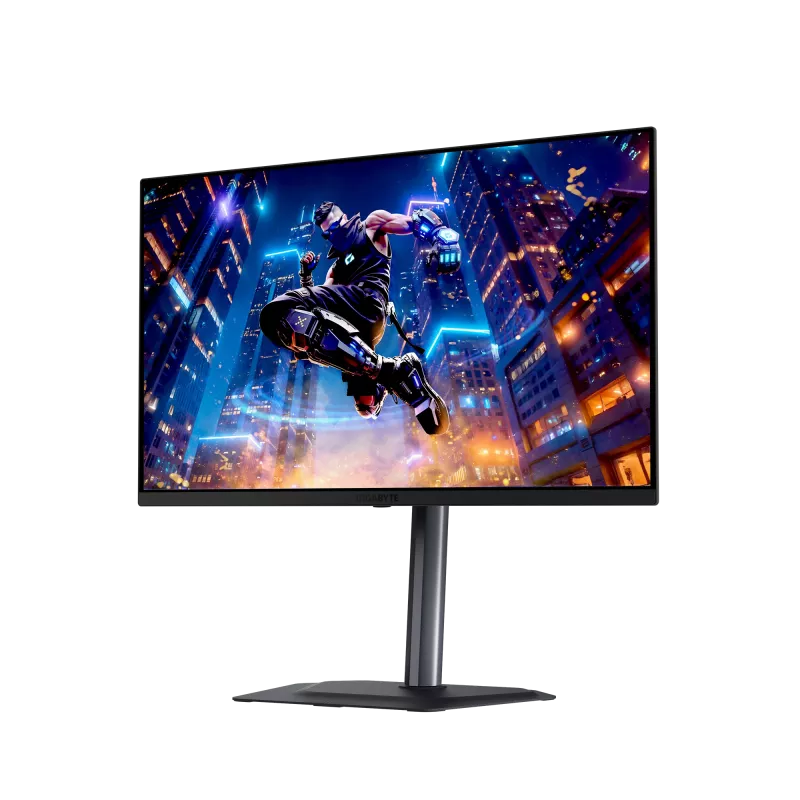27 colių GIGABYTE MO27Q3 QD-OLED QHD žaidimų monitorius – 2560x1440, 360Hz, 0,03ms, 250 cd/m², HDR True Black 400, HDMI 2.1, DP 1.4