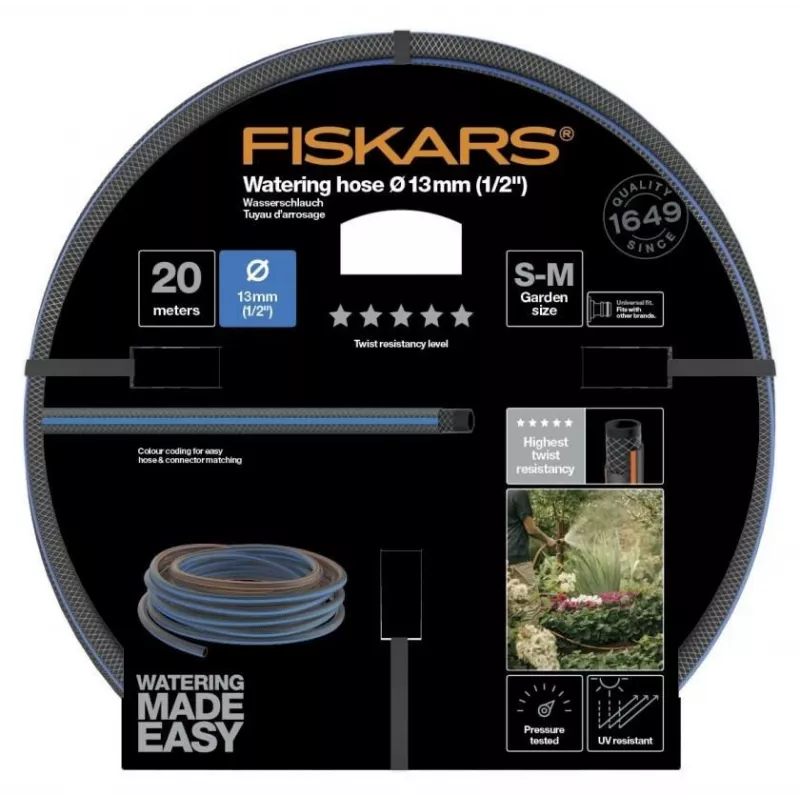 Sodo žarna Fiskars 1027107 20 m viršžeminė mėlyna pilka