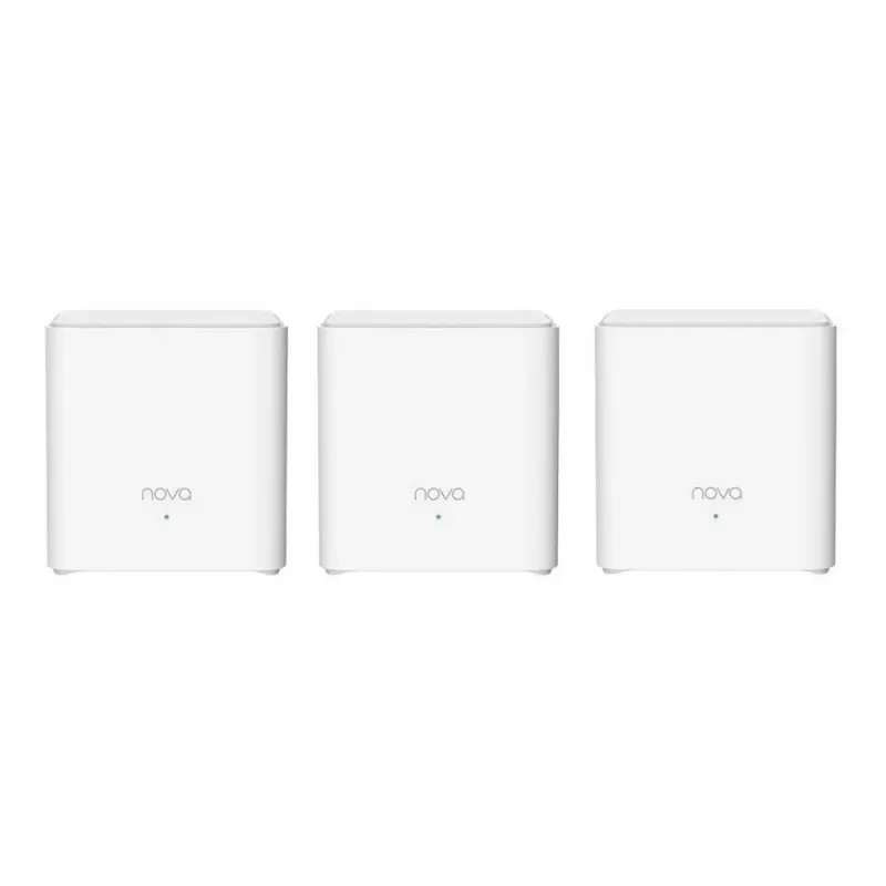 „Mesh“ Wi‑Fi sistema TENDA EX3-3, 3 vnt. rinkinys, dviejų juostų 2,4/5 GHz, Wi‑Fi 6, iki 1201+300 Mbps, 2 vidinės antenos, WPA3