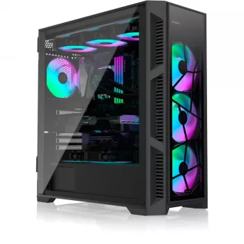 RAIJINTEK PONOS Ultra Midi bokštas, PC, juodas, ATX/EATX/micro ATX/Mini-ITX, SPCC korpusas